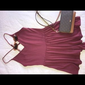 Burgundy Romper